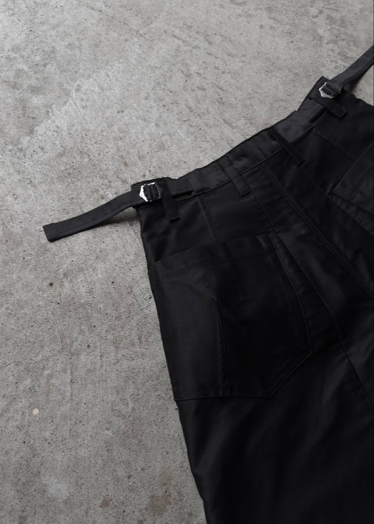 NEVER STRUGGLED DARTED TROUSERS BACK DETAILS, SPLIT SEAM, METAL WAIST ADJUSTERS, BACK DARTED POCKETS, BELT LOOPS, JAPANESE HEAVYWEIGHT MOLESKIN FABRIC 100% COTTON