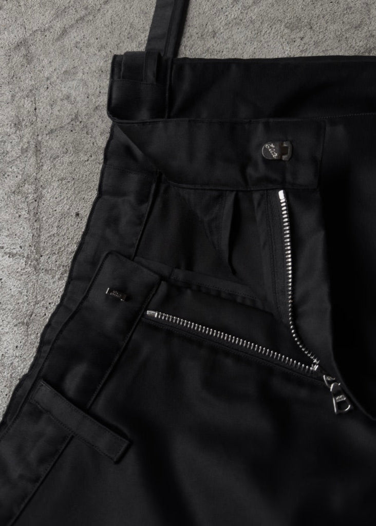 NEVER STRUGGLED DARTED TROUSERS FRONT FLY, RIRI ZIPPER, HOOK AND EYE CLOSURE, JAPANESE HEAVYWEIGHT MOLESKIN FABRIC 100% COTTON